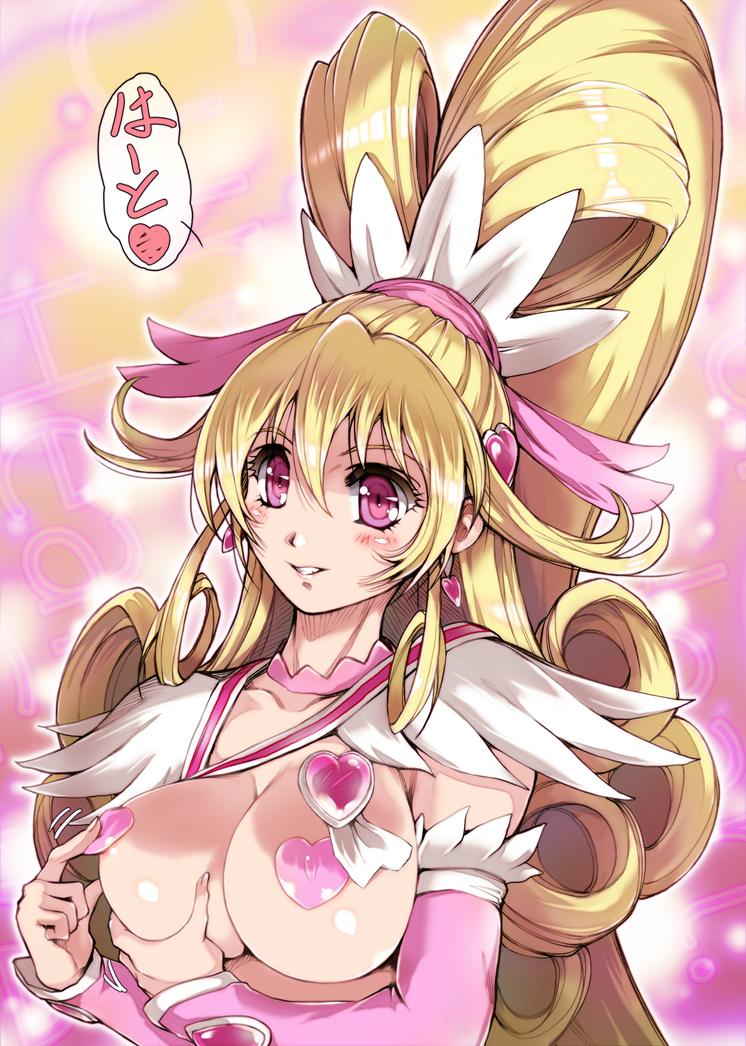 aida mana and cure heart (precure and 1 more) drawn by hisahiko