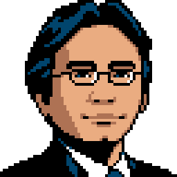 iwata satoru (real life and 1 more) drawn by justin_alexander