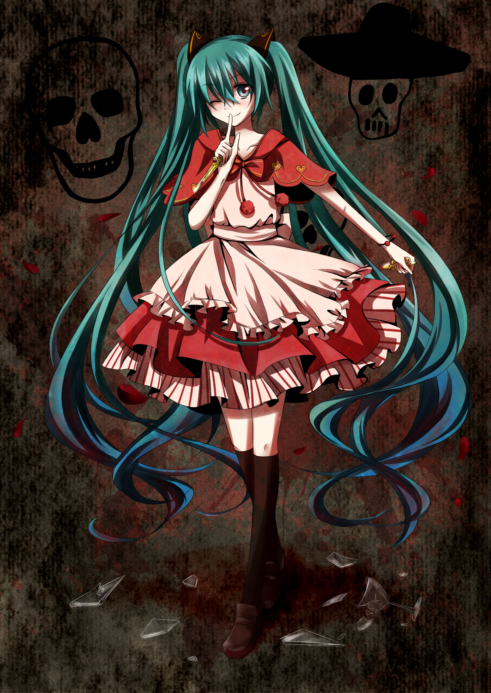 Hatsune Miku Vocaloid And 1 More Drawn By Wing Yin Sin Danbooru