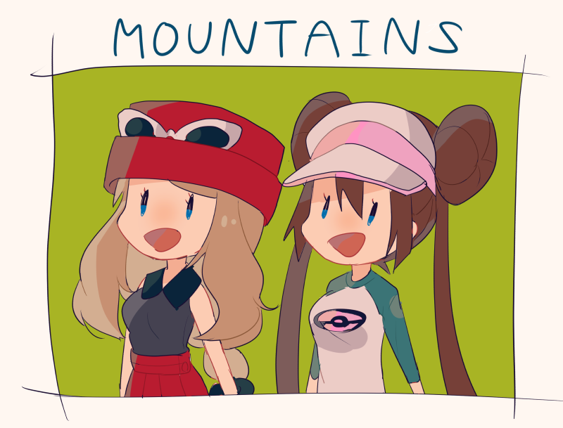 rosa and serena (pokemon and 2 more) drawn by nakaba_(mode)