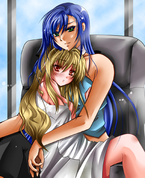 shizuru viola and natsuki kruger (my-otome) drawn by moguji