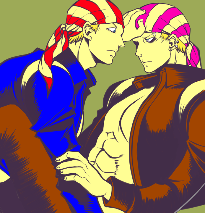 billy kane (the king of fighters and 1 more) drawn by yk_(waikeee)