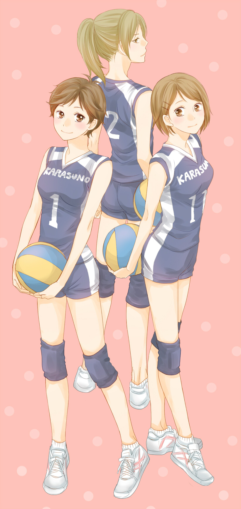 michimiya yui, aihara mao, and sasaki chizuru (haikyuu!!) drawn by sasago