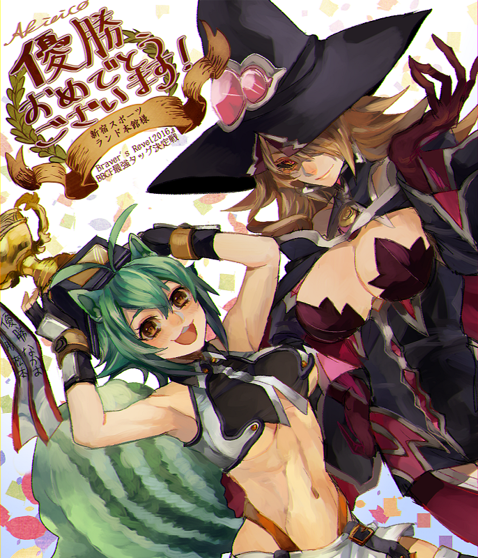 makoto nanaya and konoe a. mercury (blazblue) drawn by akilico