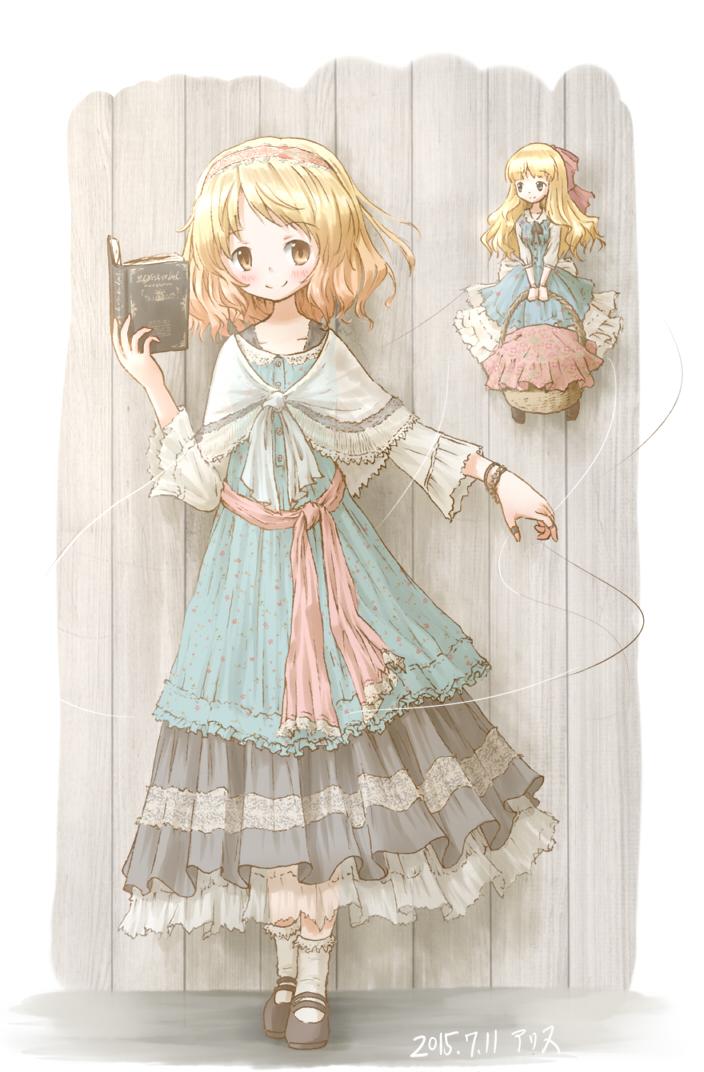 alice margatroid and shanghai doll (touhou) drawn by arinu