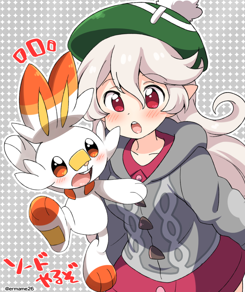 gloria, female corrin, and scorbunny (pokemon and 3 more) drawn by eromame