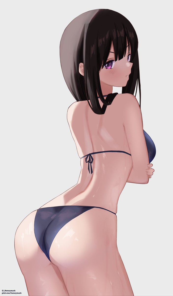 inoue takina (lycoris recoil) drawn by honeymark