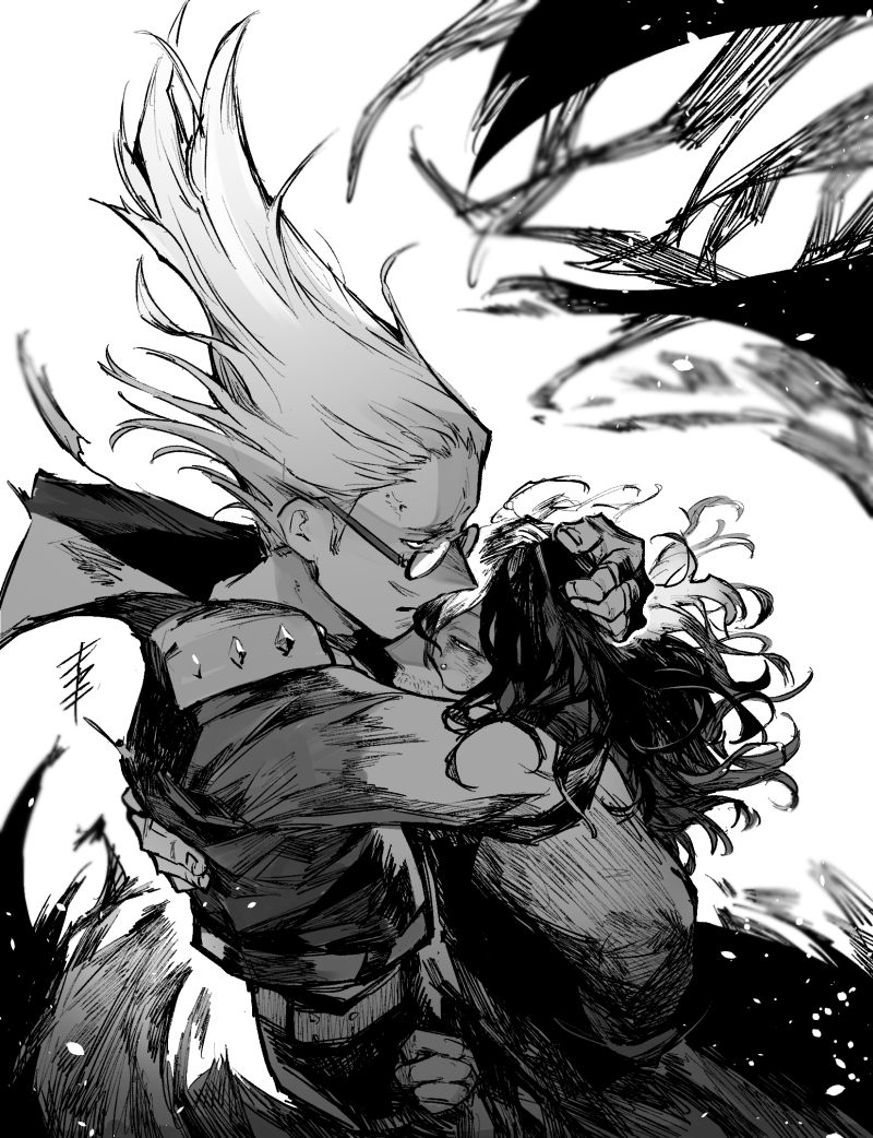 aizawa shota and present mic (boku no hero academia) drawn by kiyati