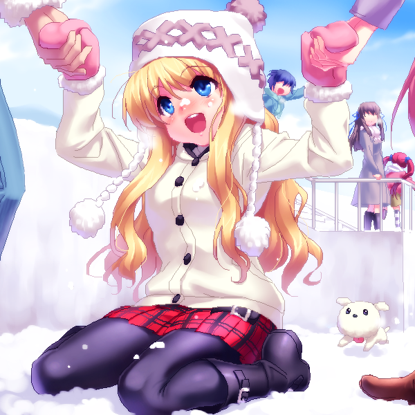 kamio misuzu, toono minagi, kirishima kano, potato, and michiru (air) drawn by zen_(kamuro)