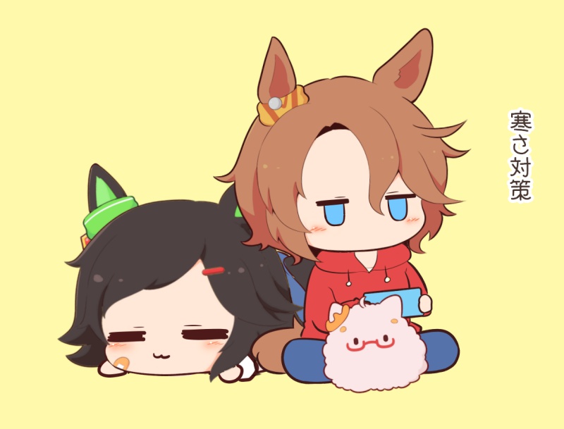 narita taishin, biwa hayahide, and winning ticket (umamusume) drawn by gomashio_(goma_feet)