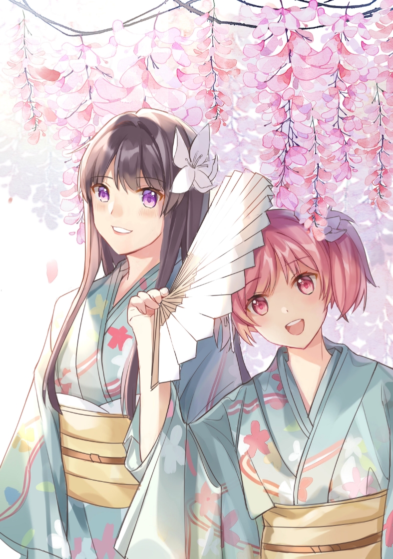 akemi homura and kaname madoka (mahou shoujo madoka magica) drawn by z965429663