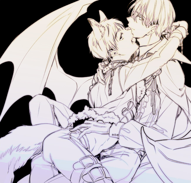 katsuki yuuri and viktor nikiforov (yuri!!! on ice) drawn by kuroemon