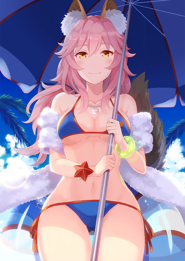 tamamo and tamamo no mae (fate and 2 more) drawn by iincho_(airi8751)