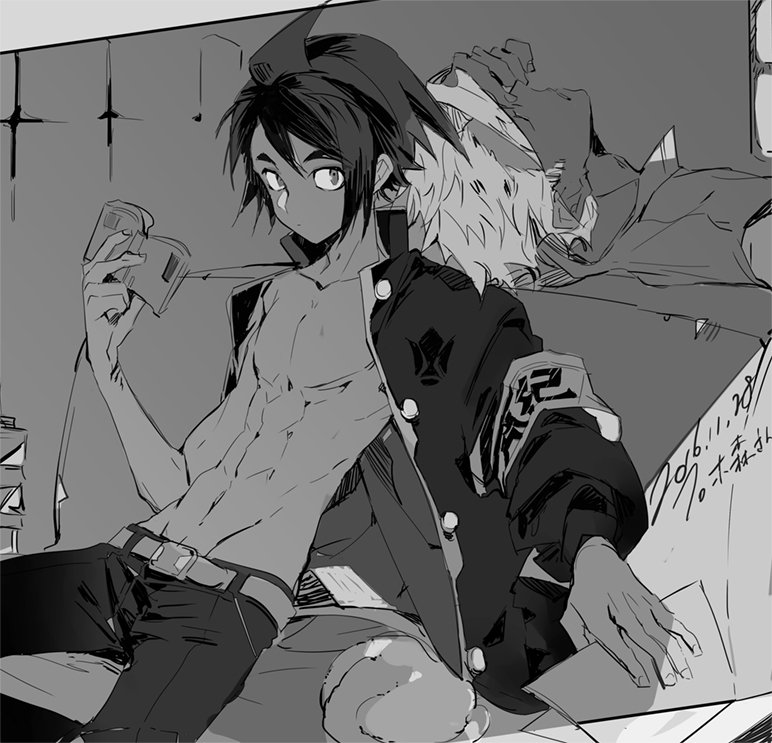 mikazuki augus and orga itsuka (gundam and 1 more) drawn by suou_(sdurorhr)