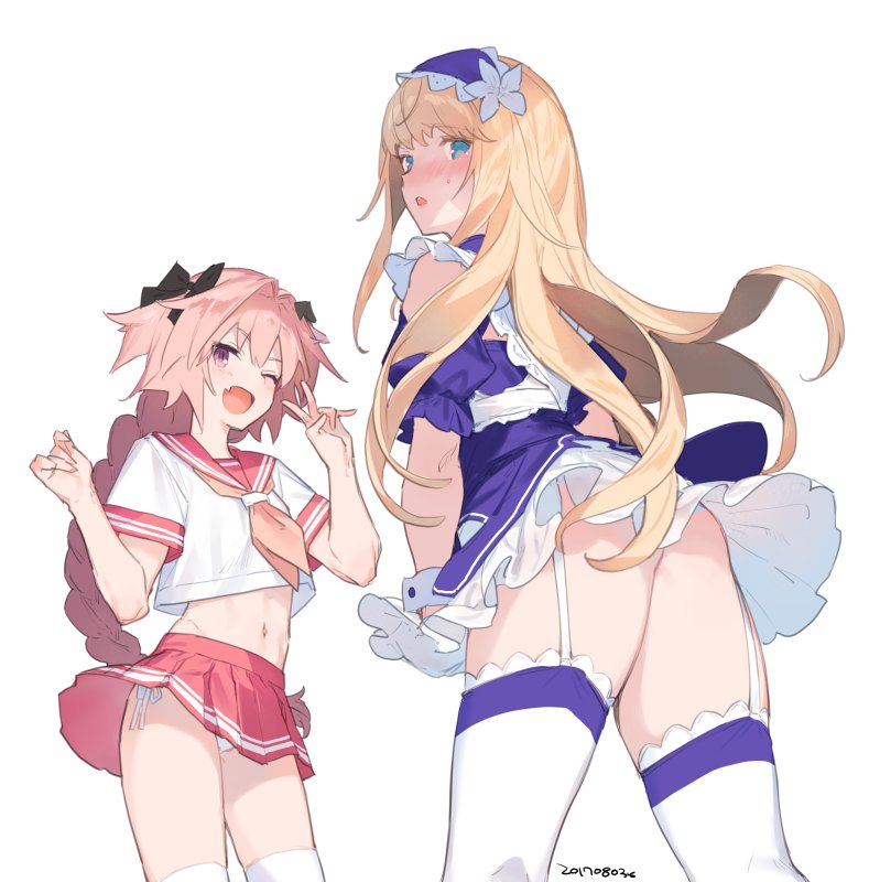 astolfo and chevalier d'eon (fate and 2 more) drawn by yuuhi_homare