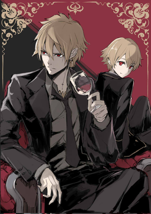 gilgamesh and child gilgamesh (fate and 1 more) drawn by pokimari