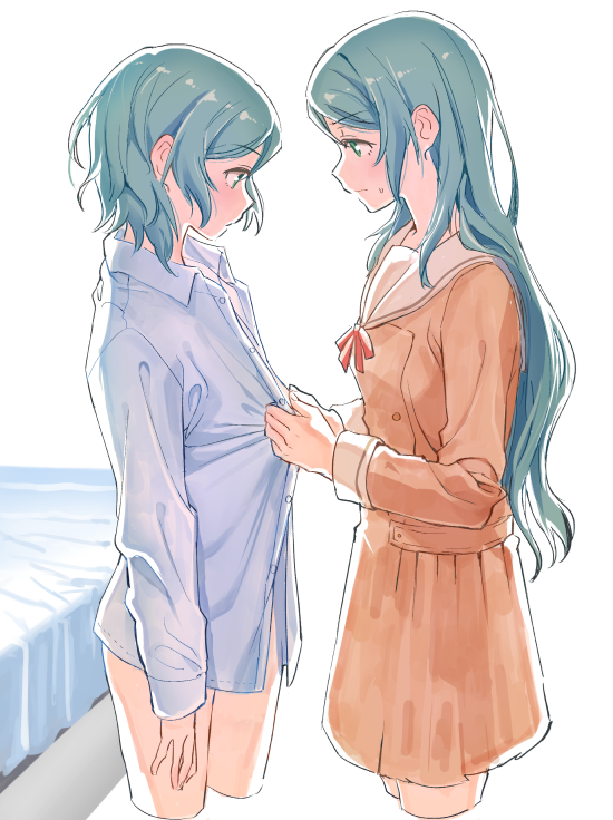 hikawa sayo and hikawa hina (bang dream!) drawn by akni