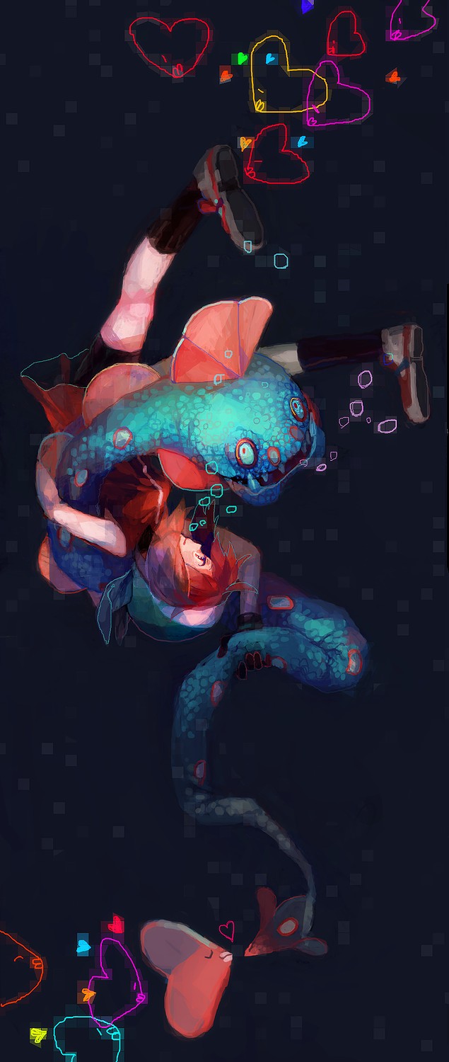 may, luvdisc, and huntail (pokemon and 1 more) drawn by satobitorotoku