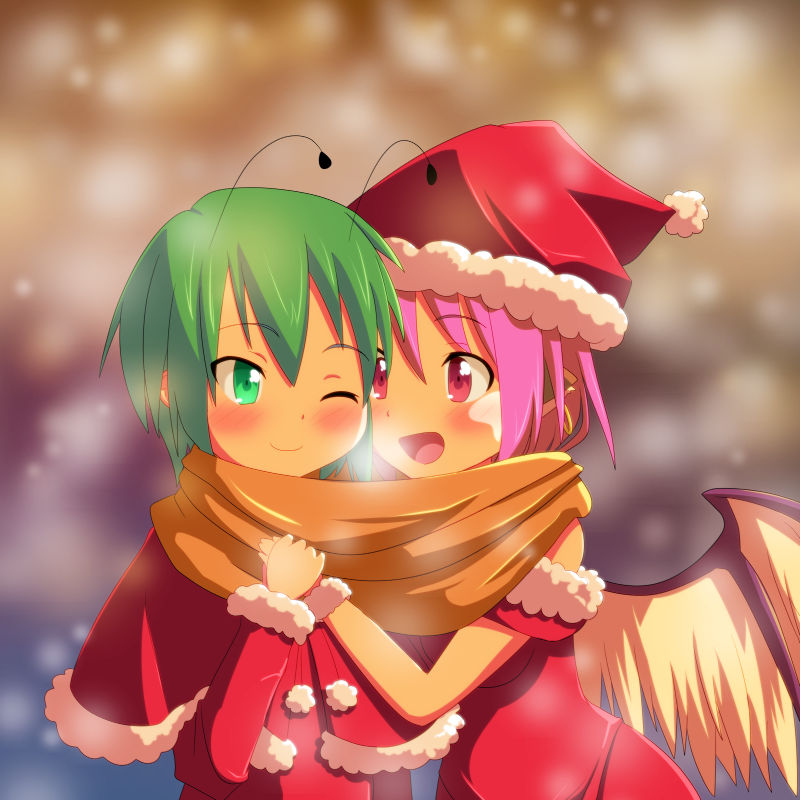 mystia lorelei and wriggle nightbug (touhou) drawn by cato_(monocatienus)