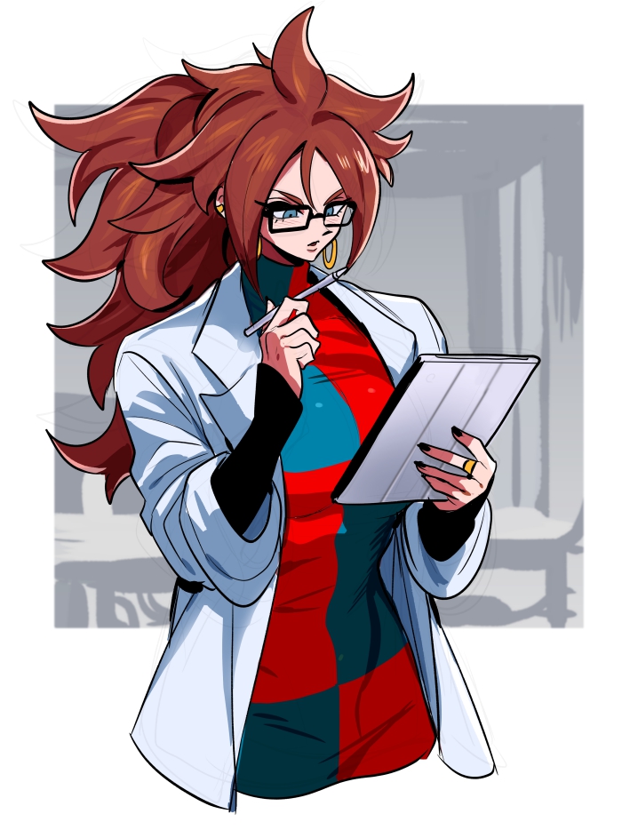 android 21 (dragon ball and 1 more) drawn by nanika_(nnkgh)