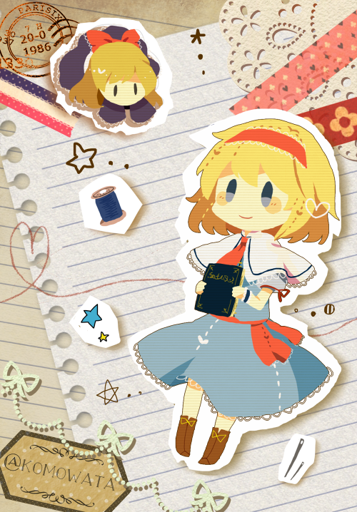 alice margatroid and shanghai doll (touhou) drawn by moyo_(amaniwa)