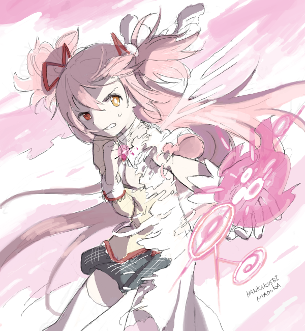 kaname madoka and ultimate madoka (mahou shoujo madoka magica) drawn by nao-08