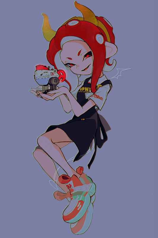 octoling player character and octoling girl (splatoon) drawn by imaikuy0