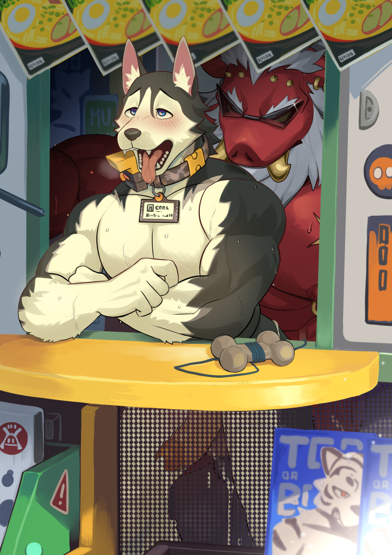 big daddy and howl (zenless zone zero) drawn by mumuthelion