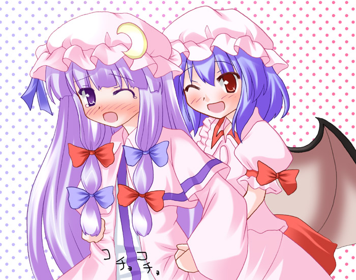 remilia scarlet and patchouli knowledge (touhou) drawn by silamizu_(white_water)
