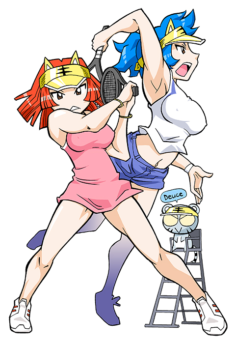 benga ru, amu ru, and shiro kotora (toranoana and 1 more) drawn by mukku_(mook-tv)