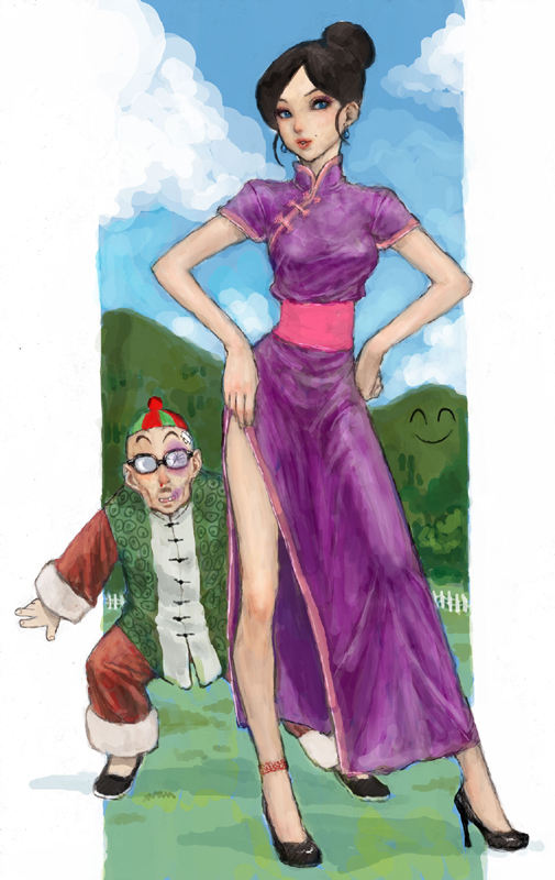 tsun tsuruten and tsun tsuntsunodanoteiyugo (dr. slump) drawn by ponsuke_(pon00000)