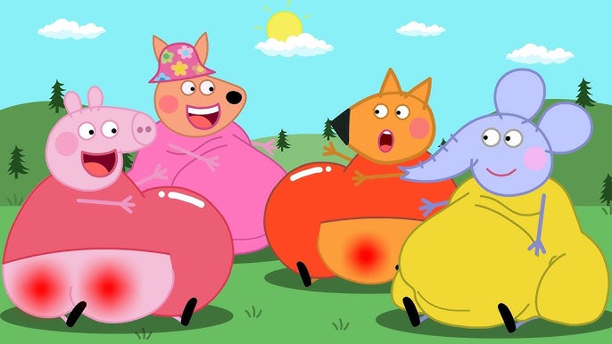 peppa pig, freddy fox, emily elephant, and kylie kangaroo (peppa pig)