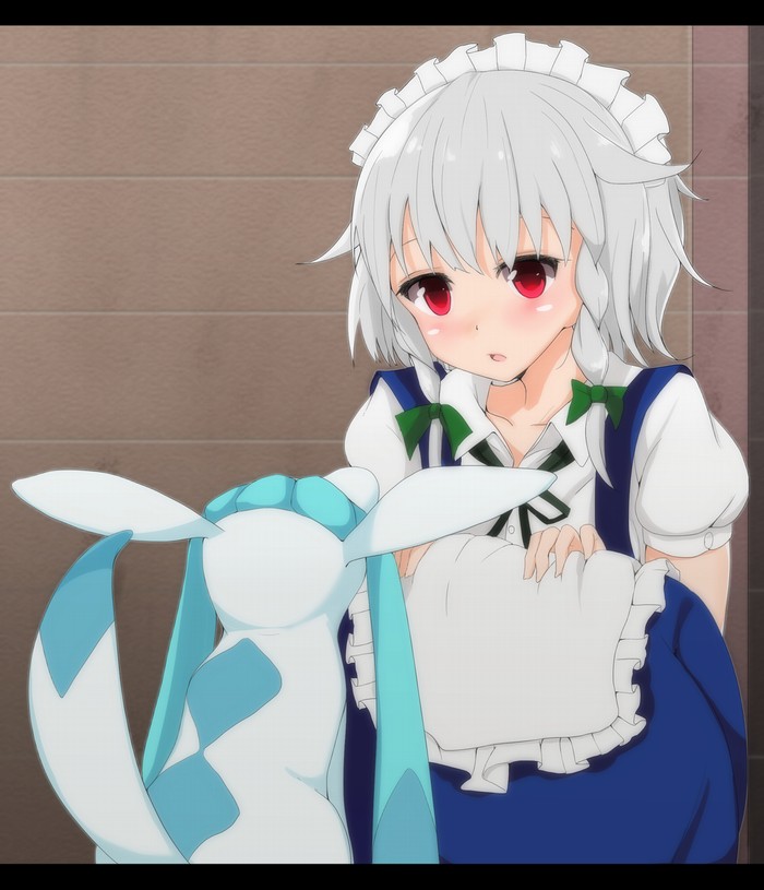 izayoi sakuya and glaceon (touhou and 1 more) drawn by ratsuku_kinoko