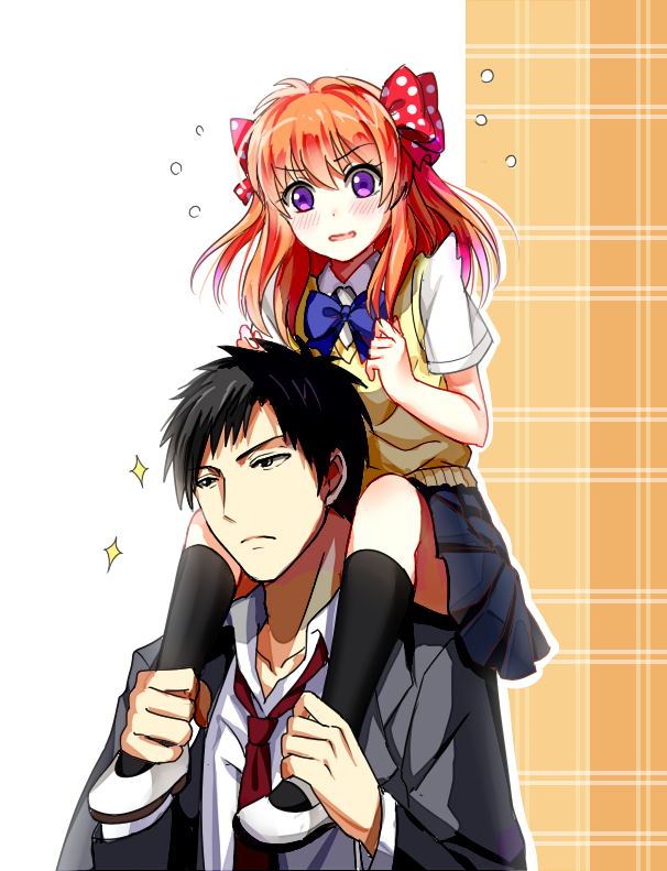 sakura chiyo and nozaki umetarou (gekkan shoujo nozaki-kun) drawn by zhenming