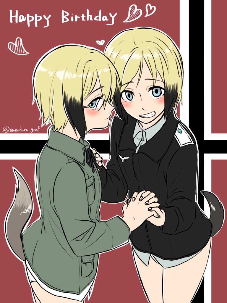 erica hartmann and ursula hartmann (world witches series and 2 more) drawn by monokuro_graf