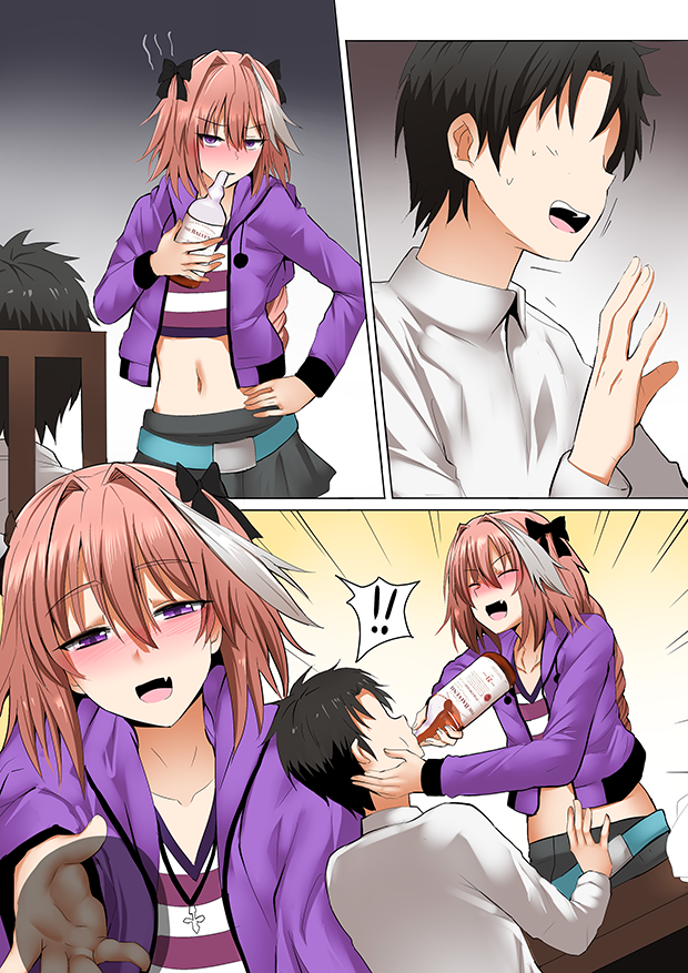 fujimaru ritsuka and astolfo (fate and 2 more) drawn by ginhaha