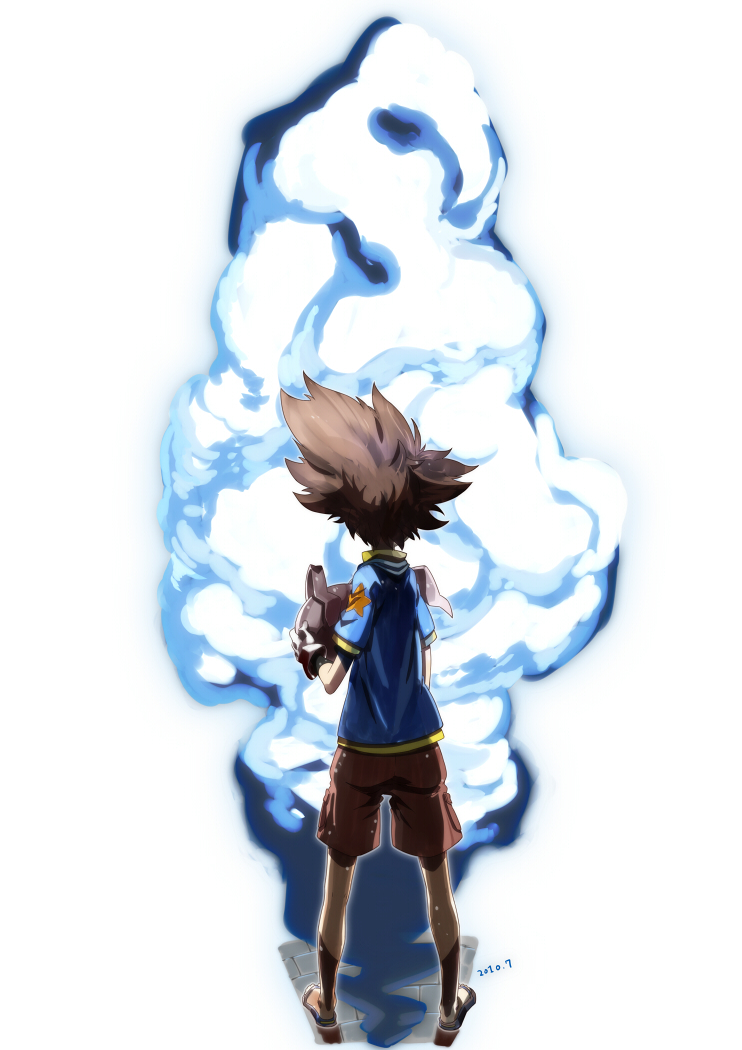 yagami taichi and koromon (digimon and 1 more) drawn by hajime_(hajime-ill-1st)