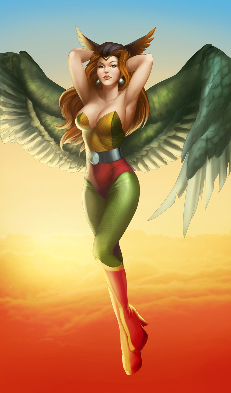 hawkgirl and shayera hol (dc comics and 1 more) drawn by weijic