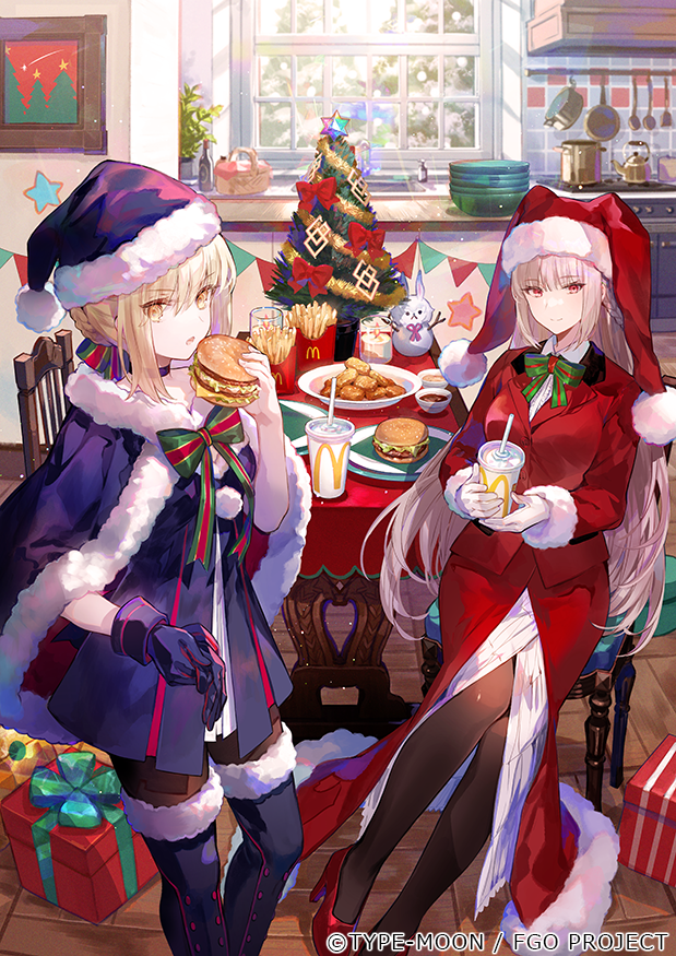 artoria pendragon, saber alter, florence nightingale, fou, and santa alter (fate and 2 more) drawn by fuzichoco