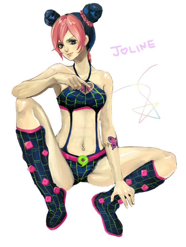 kujo jolyne (jojo no kimyou na bouken and 1 more) drawn by haruya_(hal868)
