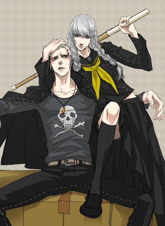 narukami yu and tatsumi kanji (persona and 1 more)