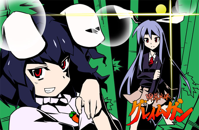 reisen udongein inaba and inaba tewi (touhou and 1 more) drawn by kiku_hitomoji