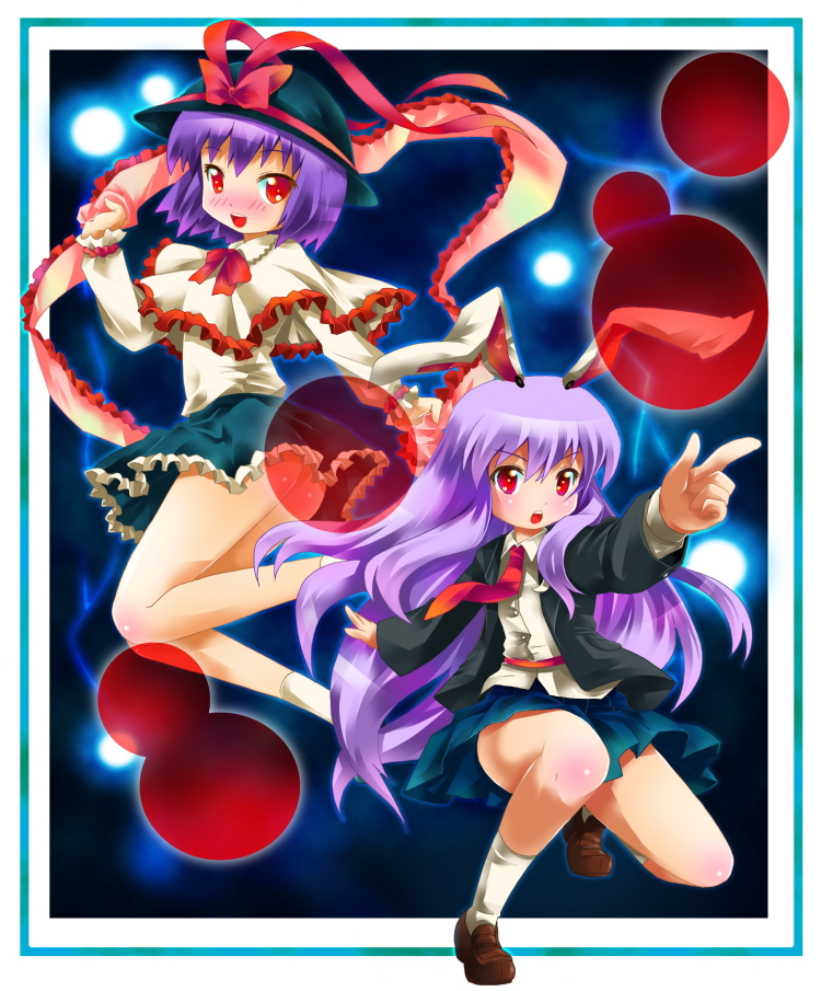 reisen udongein inaba and nagae iku (touhou) drawn by michii_yuuki