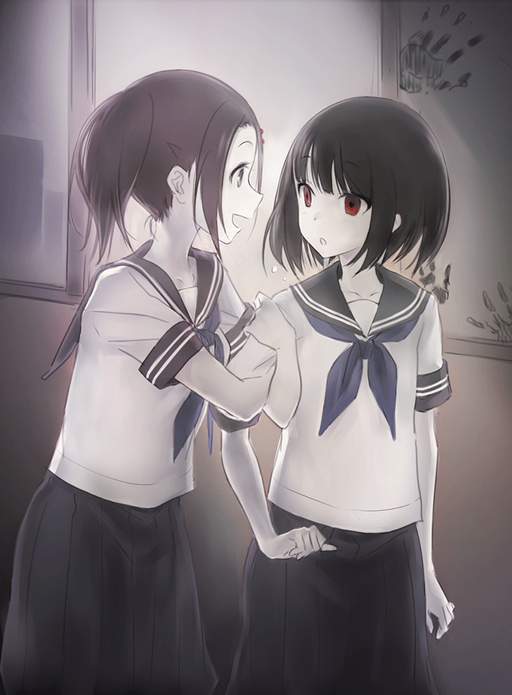 kirizuka shino and hayami chinatsu (original) drawn by kawagishi_keitarou