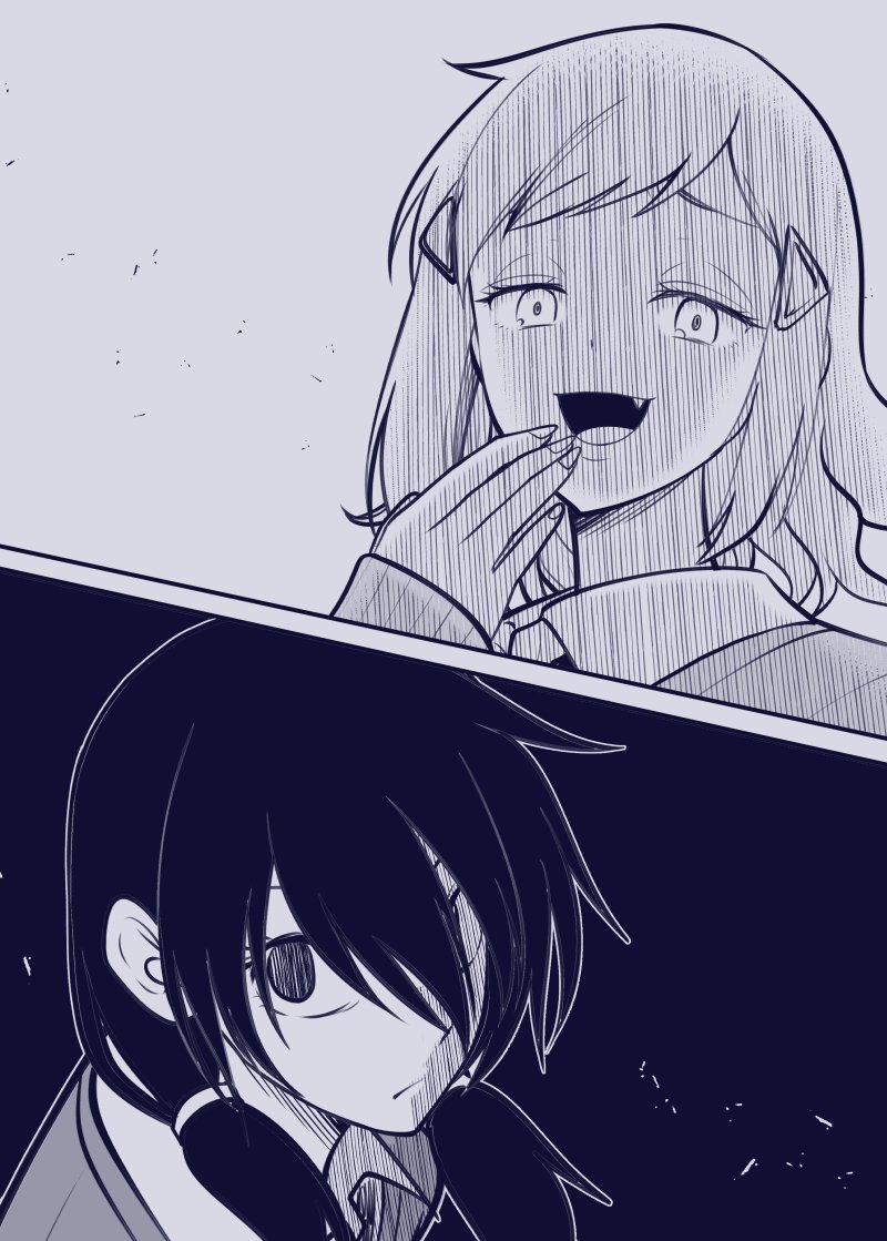 tamura yuri and minami koharu (watashi ga motenai no wa dou kangaetemo omaera ga warui!) drawn by satou_yuuki