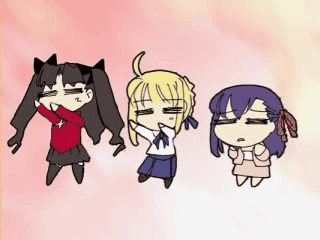 artoria pendragon, saber, tohsaka rin, and matou sakura (fate and 1 more)