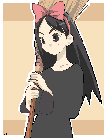 kiki and kitsu chiri (sayonara zetsubou sensei and 1 more) drawn by niea