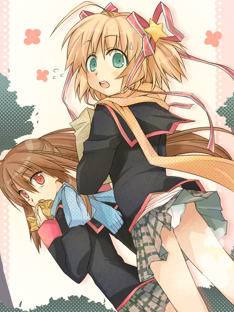 natsume rin and kamikita komari (little busters!) drawn by furui_suguri