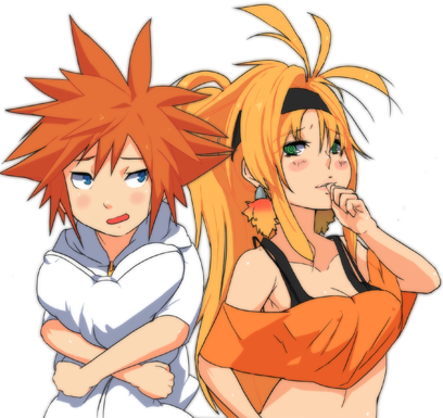 sora and rikku (final fantasy and 3 more)