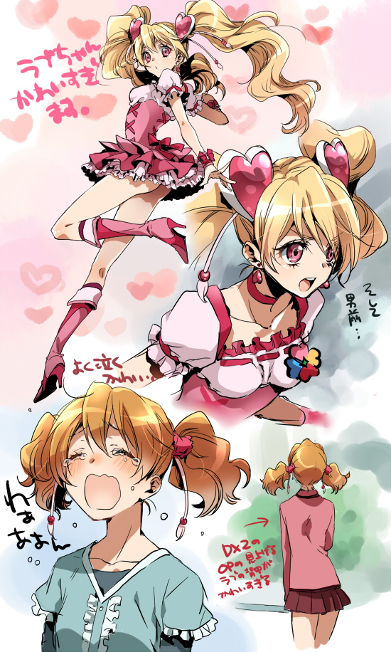 momozono love and cure peach (precure and 1 more) drawn by nakagawa_waka